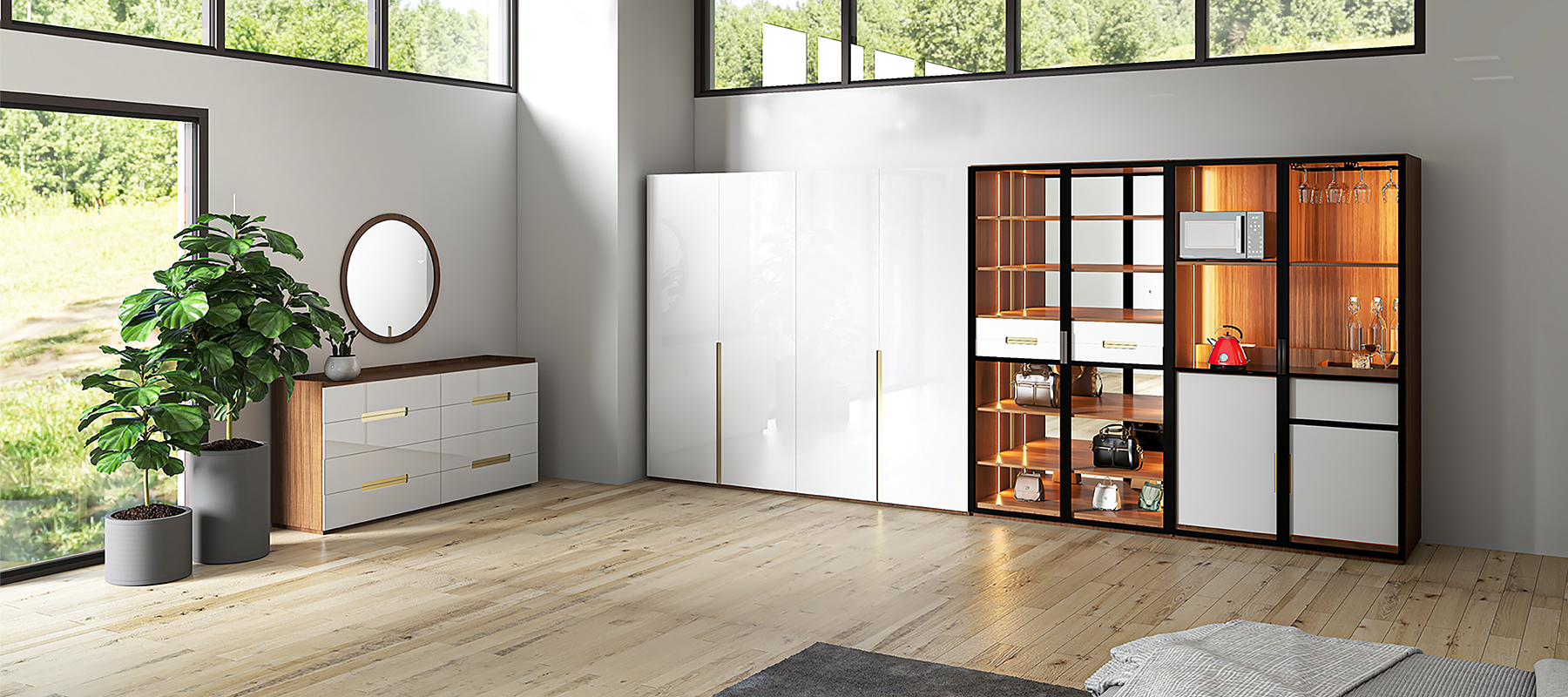 Trosa  His & Her Wardrobe Pantry Unit & Accessories